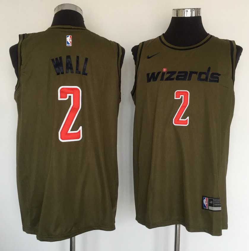 Wizards 2 John Wall Olive Nike Swingman Stitched NBA Jersey